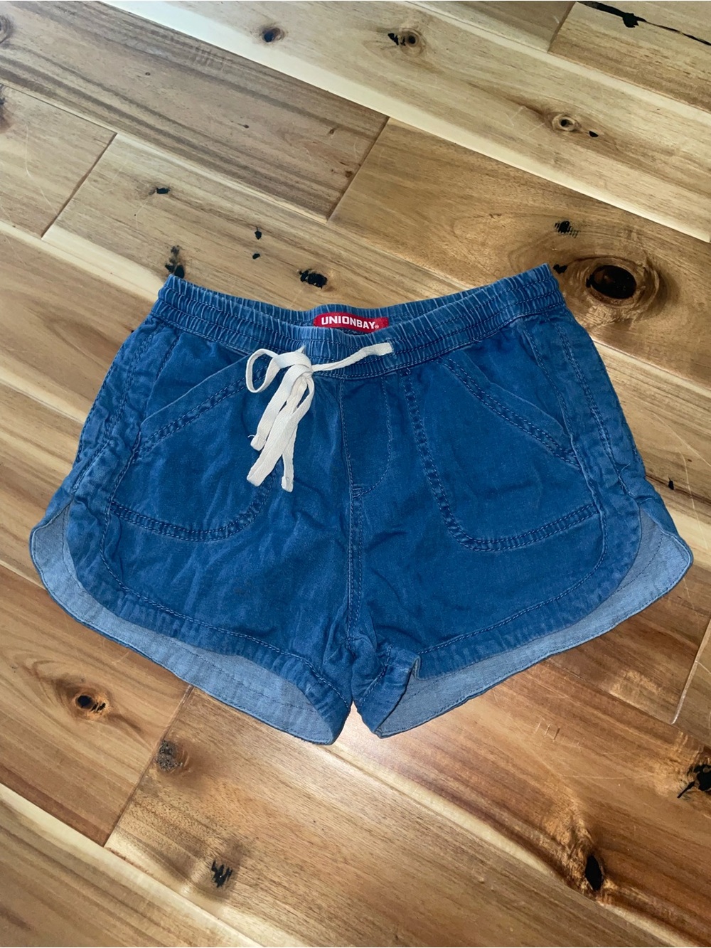 UNIONBAY Blue Denim-Style Athletic Drawstring Shorts